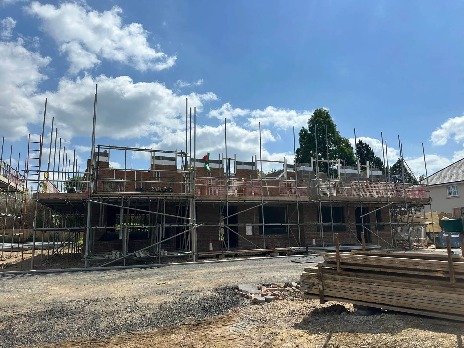 Scaffolding erected by ATC Scaffolding on a development in the South East of England