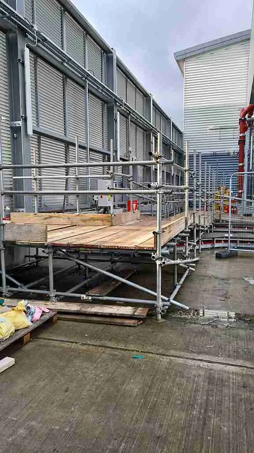 Data centre scaffolding access platform erected by ATC Scaffolding inside a technical facility